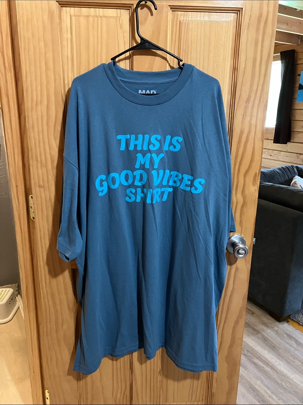 MAD Engine Teal Blue 'This Is My Good Vibes Shirt' Graphic Tee - Men's